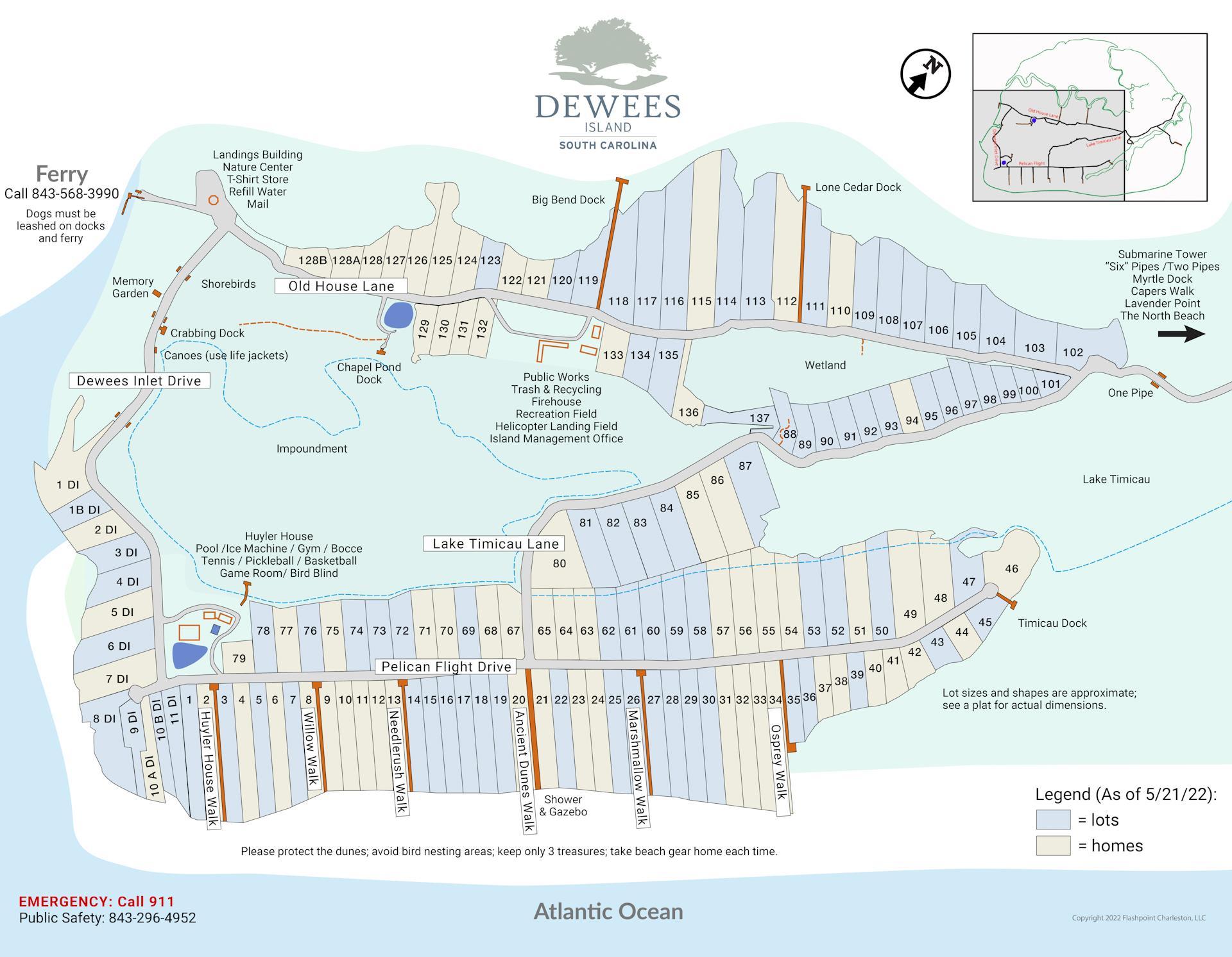 Dewees Island Map Dewees Island